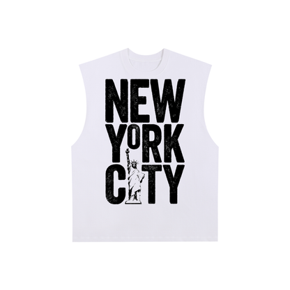 Raw Edge Cotton Tank Top