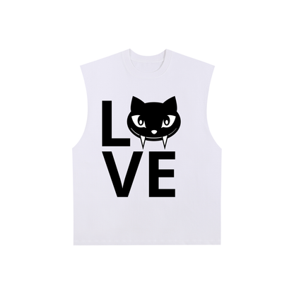 Raw Edge Cotton Tank Top