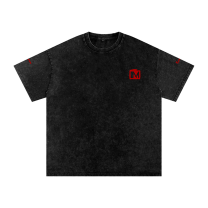 Snow Washed Oversized Cotton T-Shirt