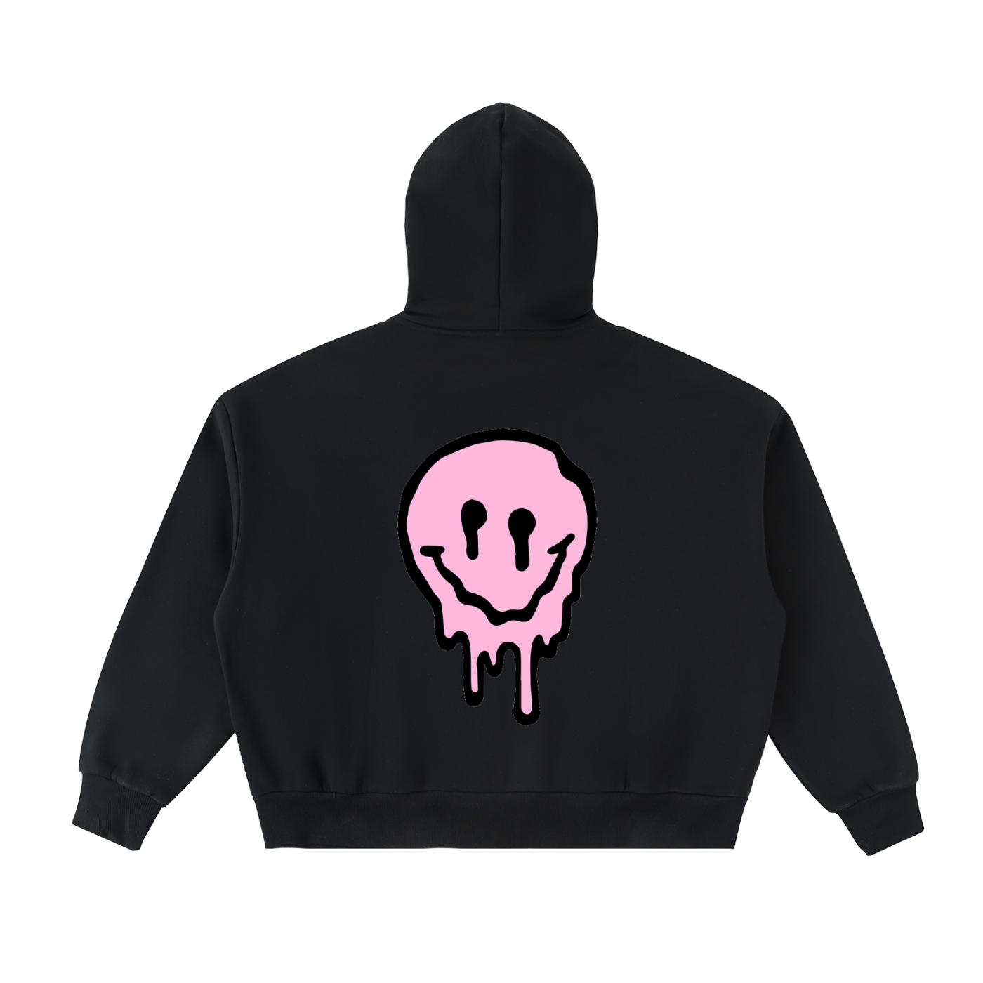 Fleeced Full-Zip Boxy Hoodie