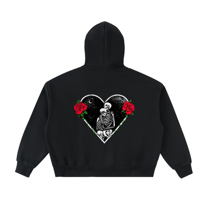 Fleeced Full-Zip Boxy Hoodie