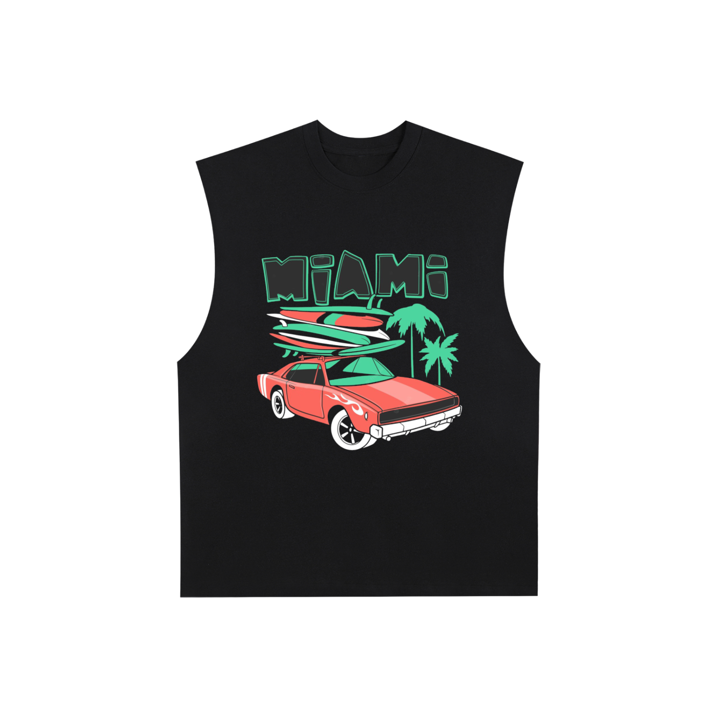 Raw Edge Cotton Tank Top