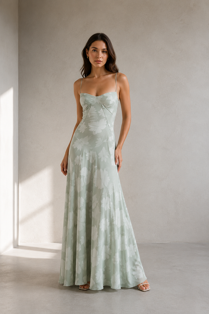 Women's Elegant Spaghetti Strap Formal Dress