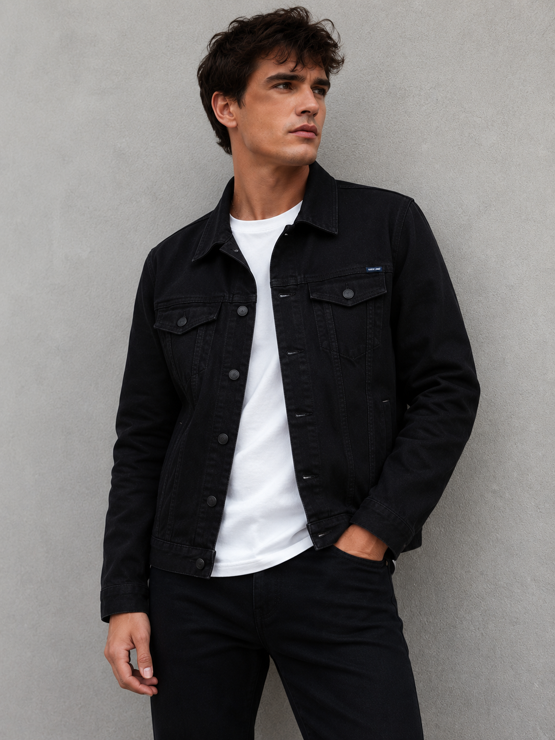 Urban Edge Black Denim Jacket