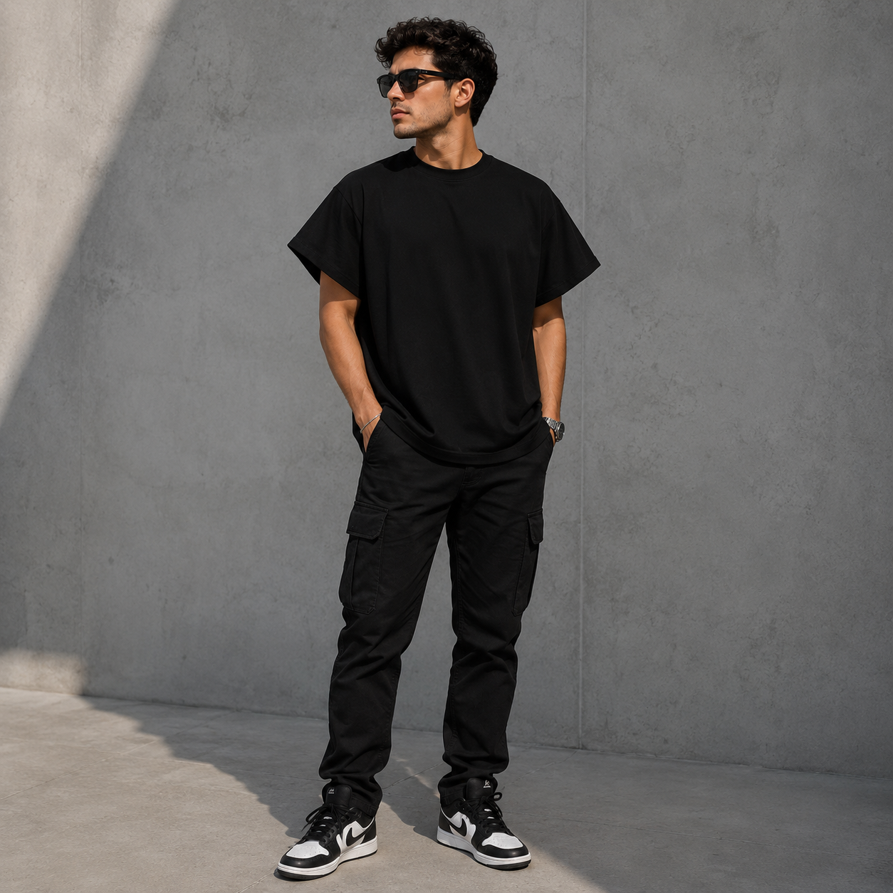 Oversized Gothic Eagle T-Shirt