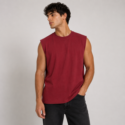 Essential Red Sleeveless T-Shirt