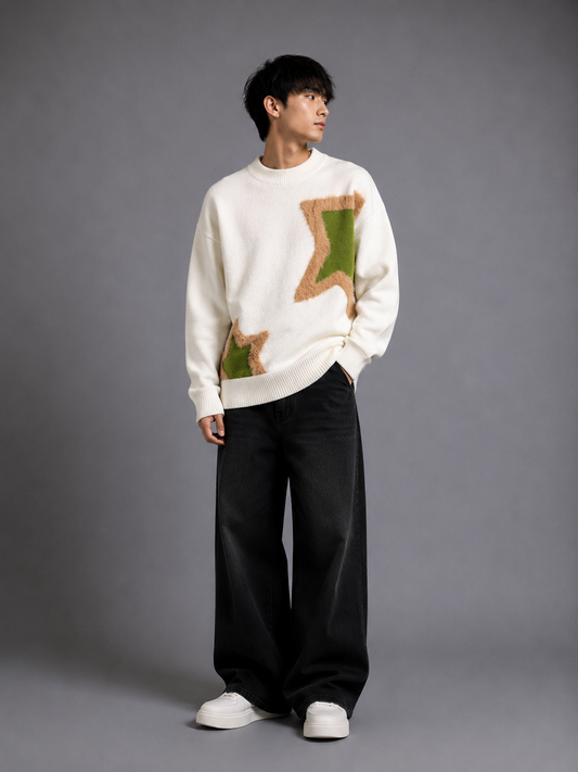 Cozy Star Accent Crewneck Sweater
