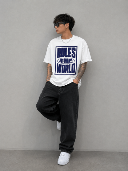 Rules The World Streetwear Back Print Tee