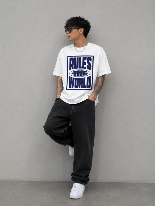 Rules The World Streetwear Back Print Tee