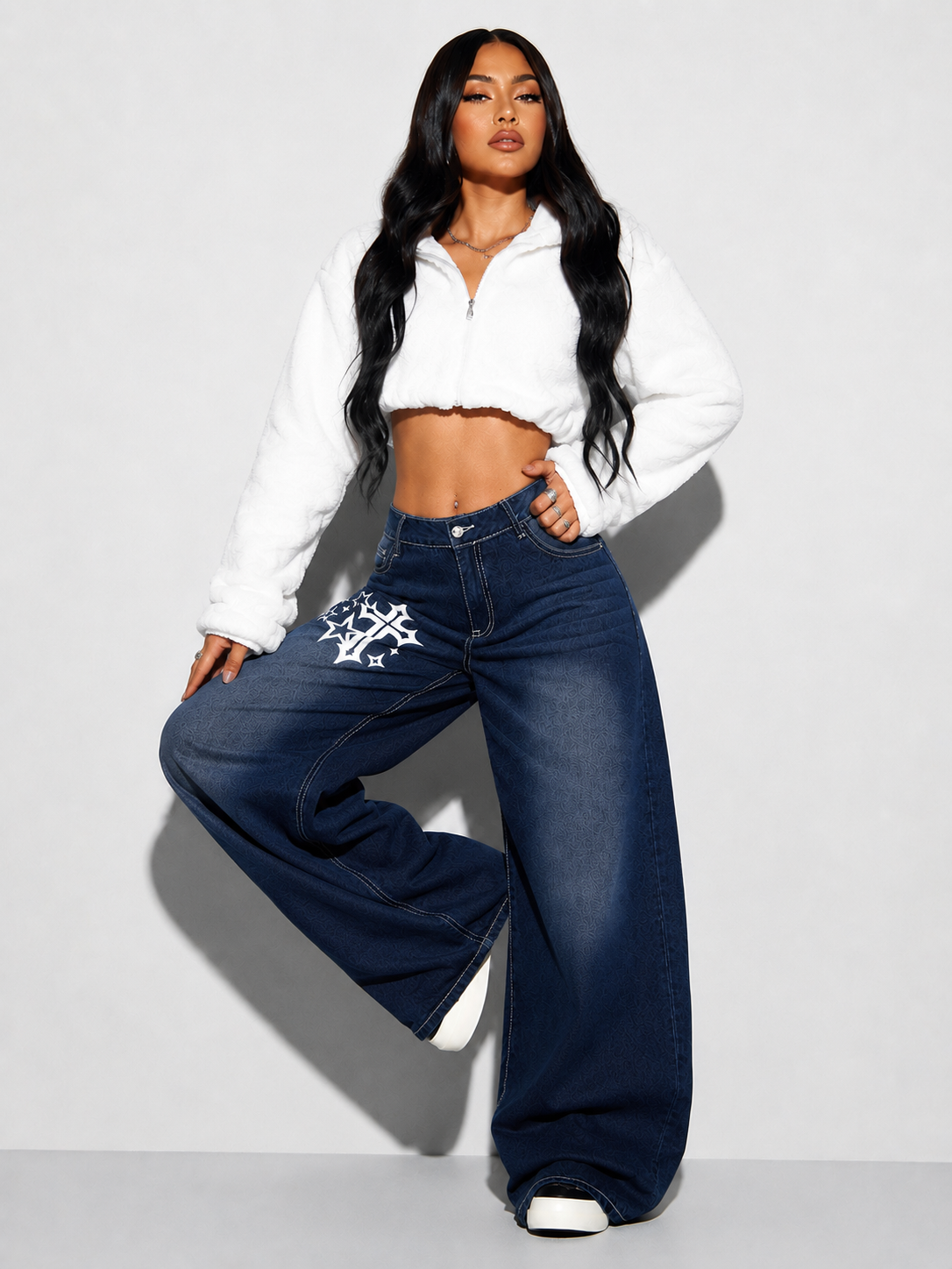 Cross Wide Leg Jeans