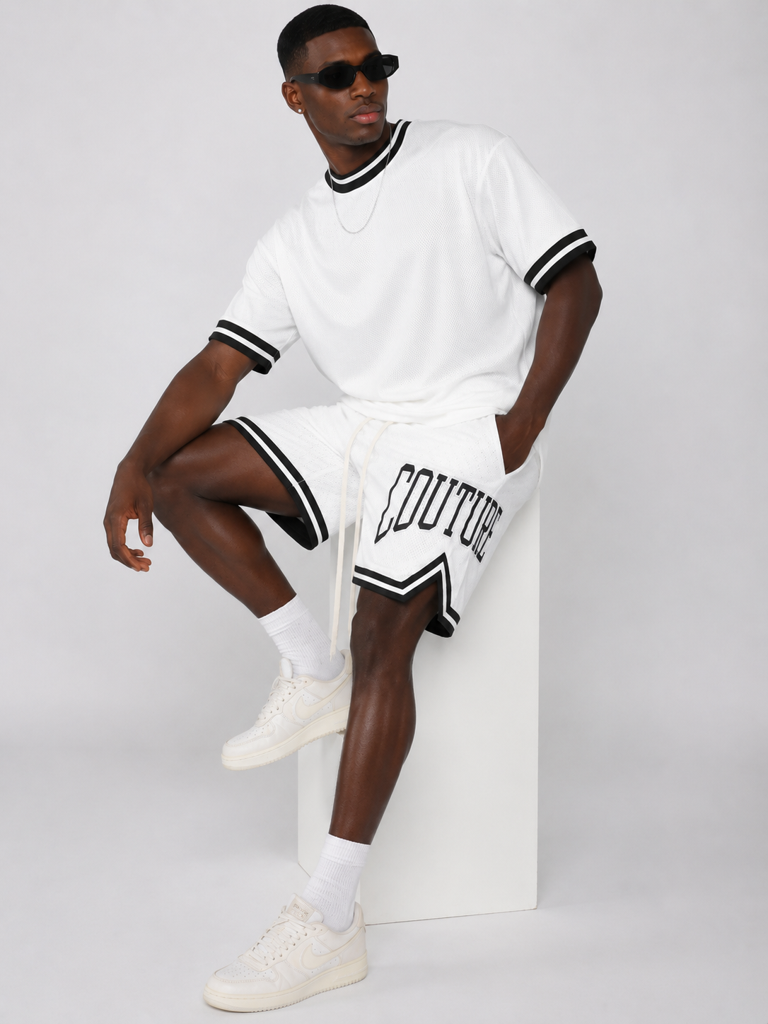 Men's Plus Size Letter Drawstring Shorts