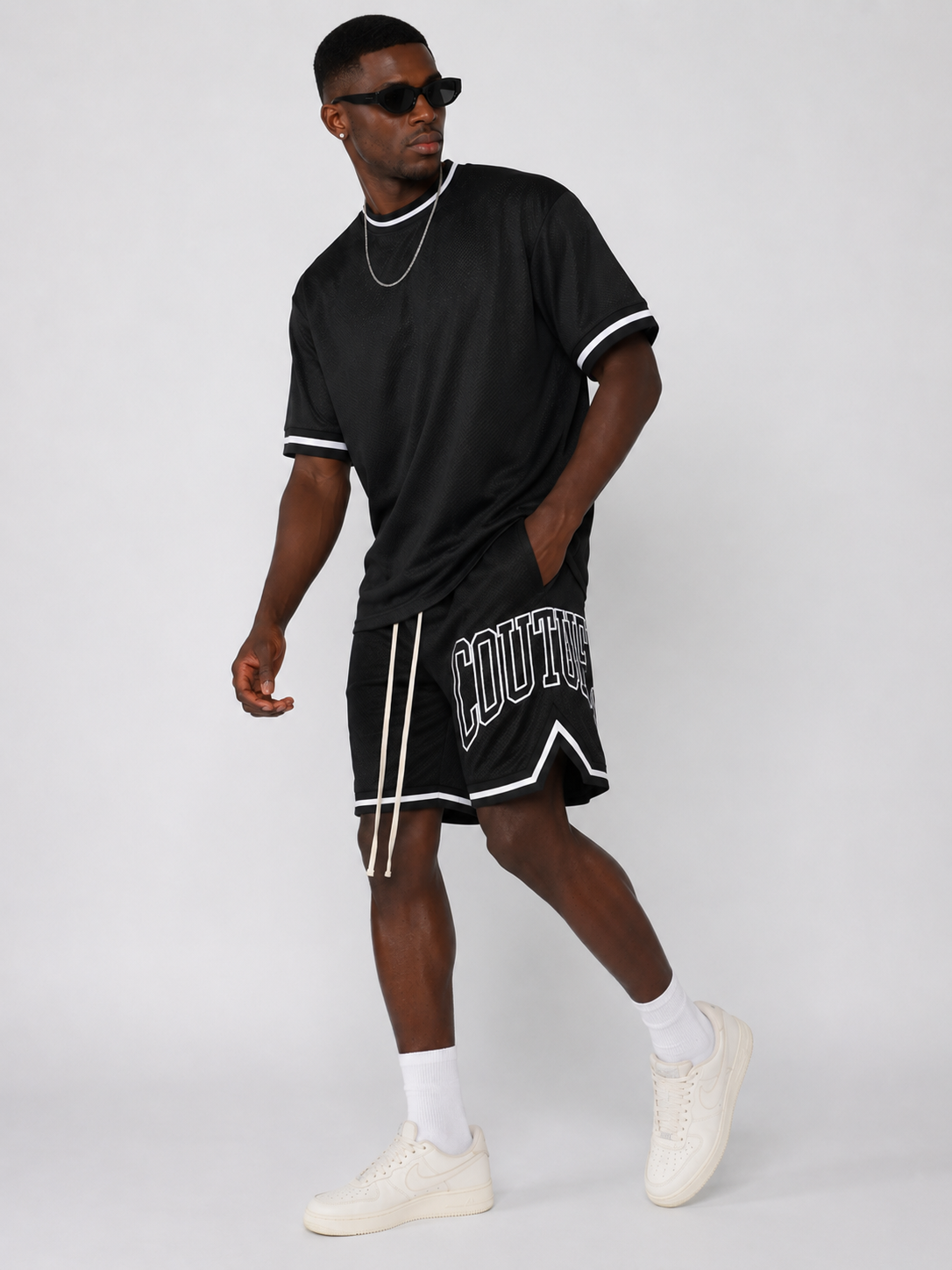 Men's Plus Size Letter Drawstring Shorts