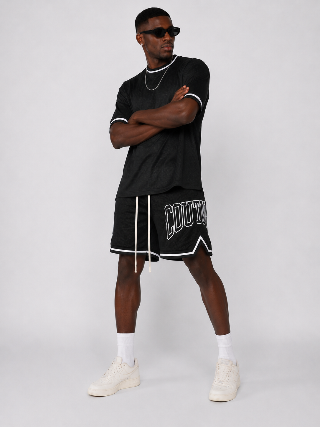 Men's Plus Size Letter Drawstring Shorts