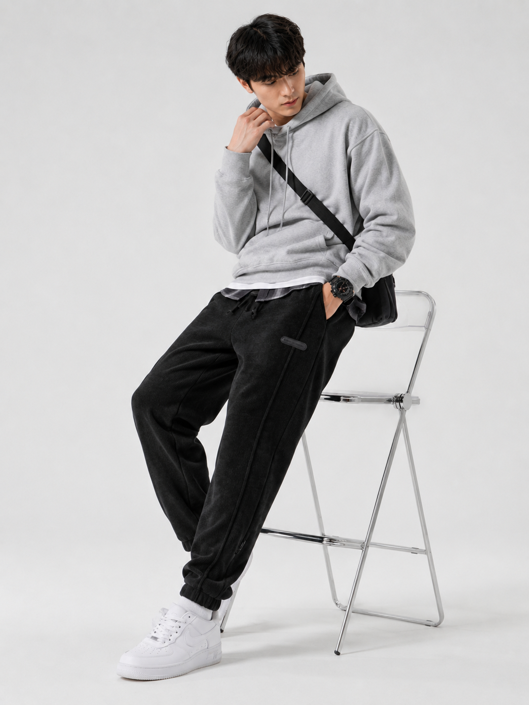 Men's Plus Size Drawstring Loose Fit Joggers