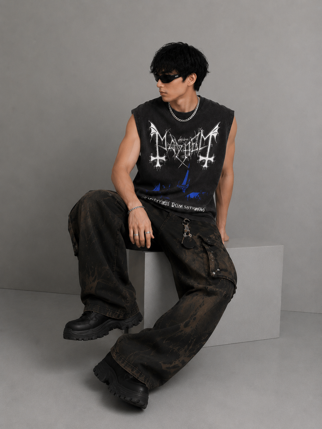 Men's Graphic Vintage Wash Tank Top