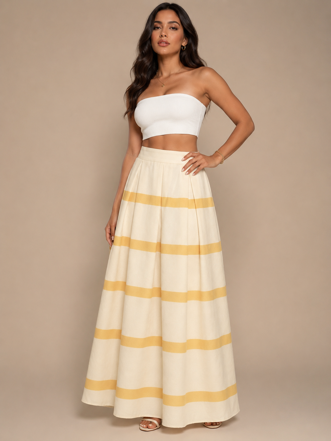 Striped Maxi Skirt