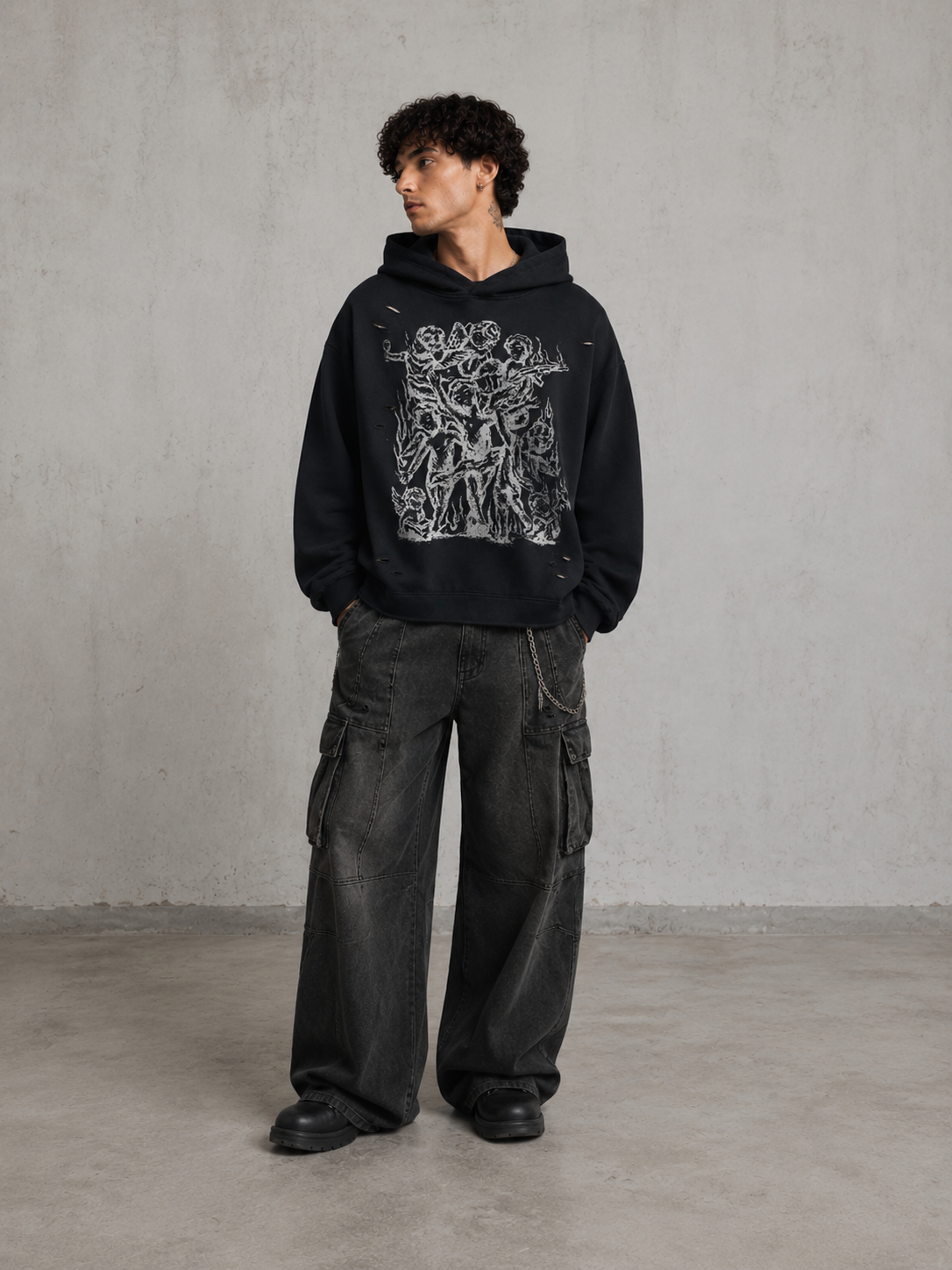 Men's Graphic Long Sleeve Hoodie