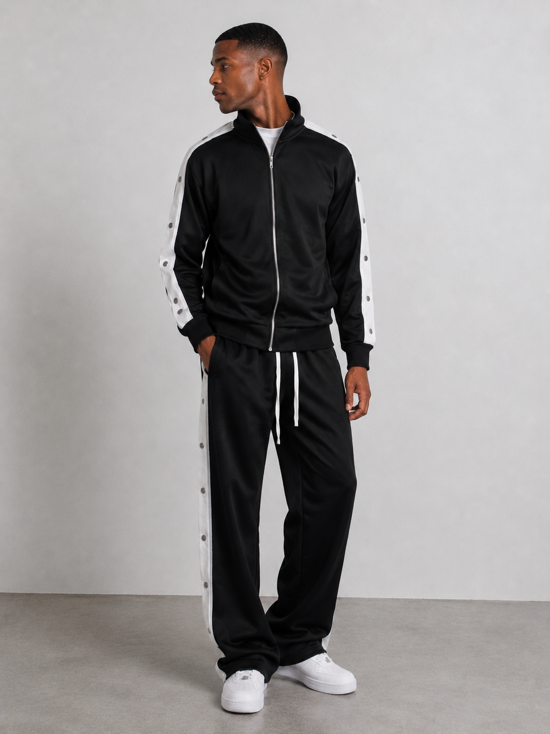 Snap Button Track Jacket