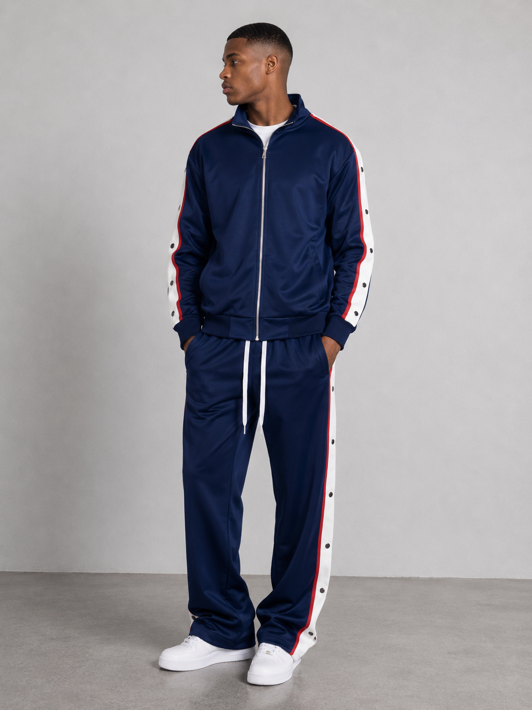 Snap Button Track Jacket