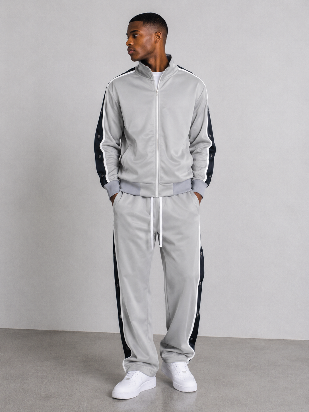 Snap Button Track Jacket