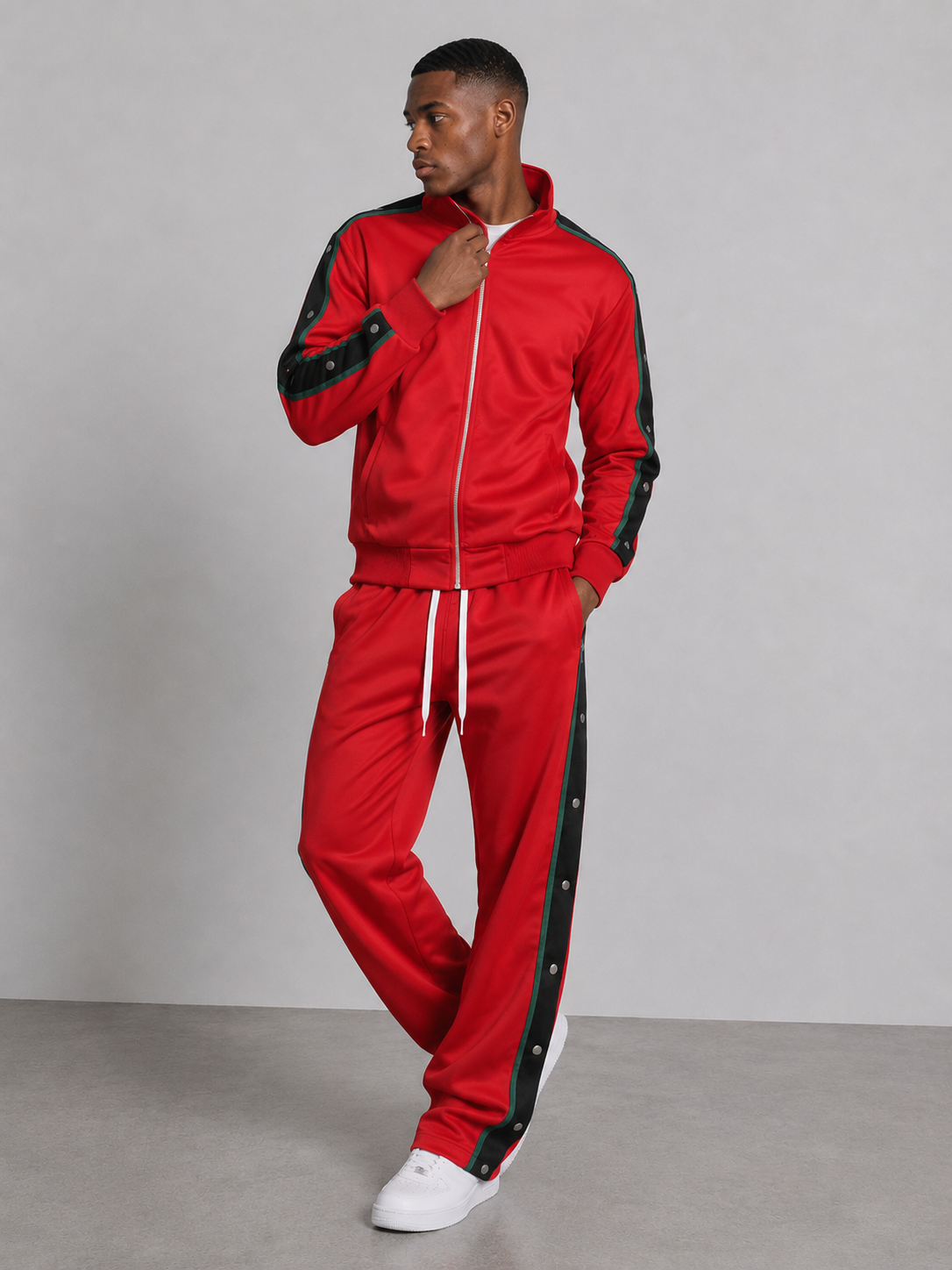 Snap Button Track Jacket