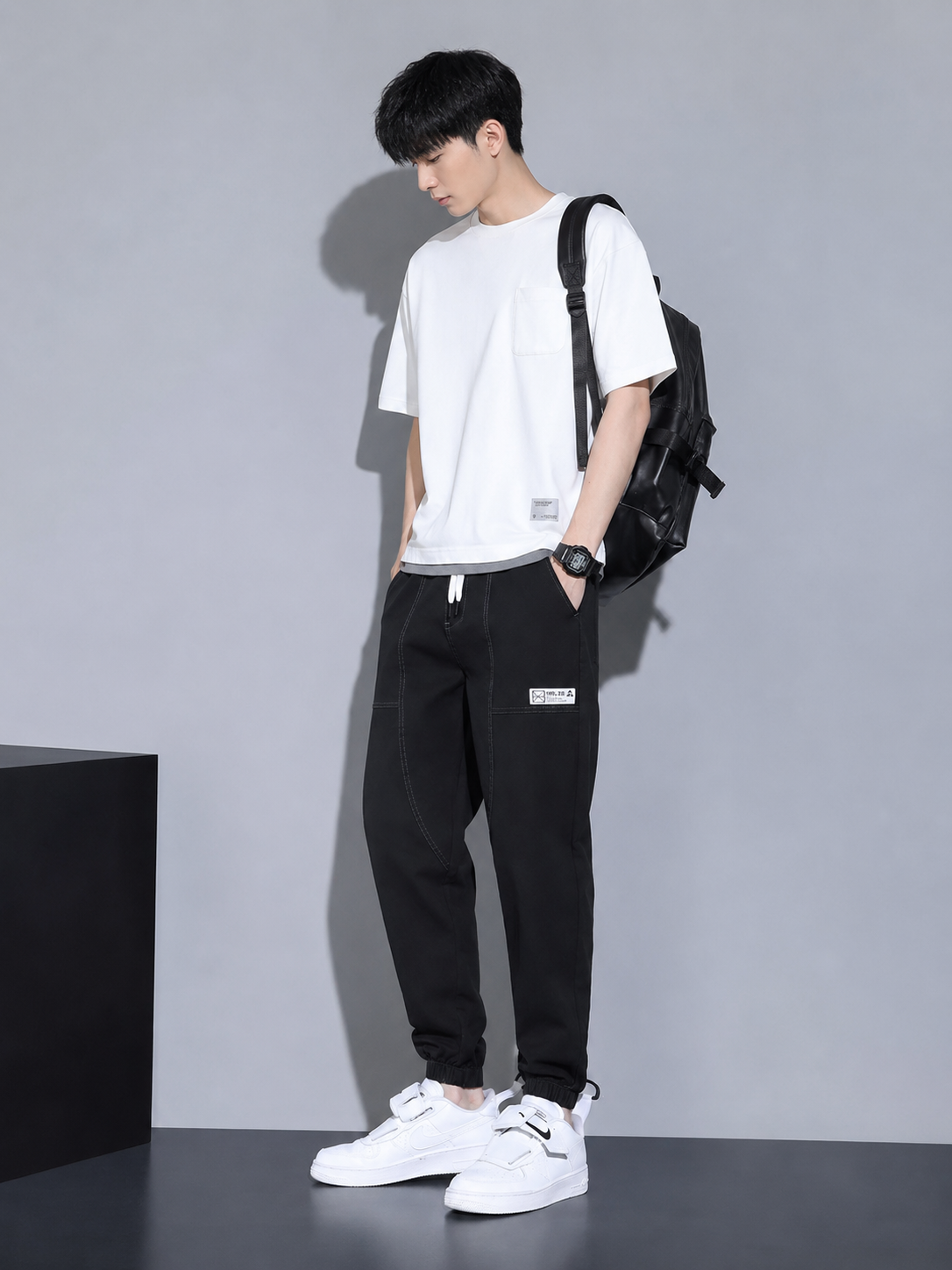 Men's Full Size Casual Loose Fit Denim Joggers Plus Size