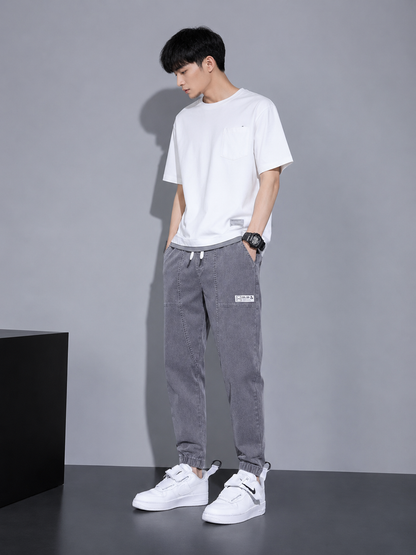 Men's Full Size Casual Loose Fit Denim Joggers Plus Size