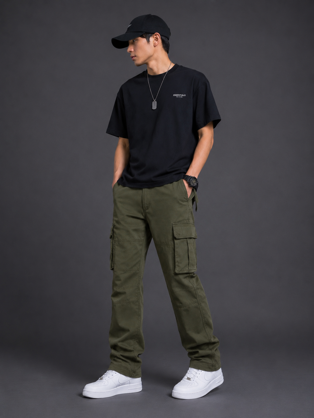 Men's Plus Size Relaxed Fit Cargo Pants