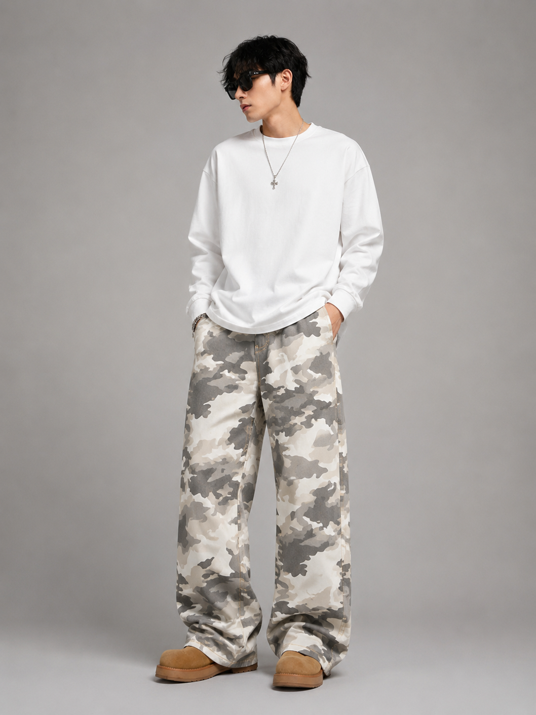Men's Relaxed Fit Camo Print Pants