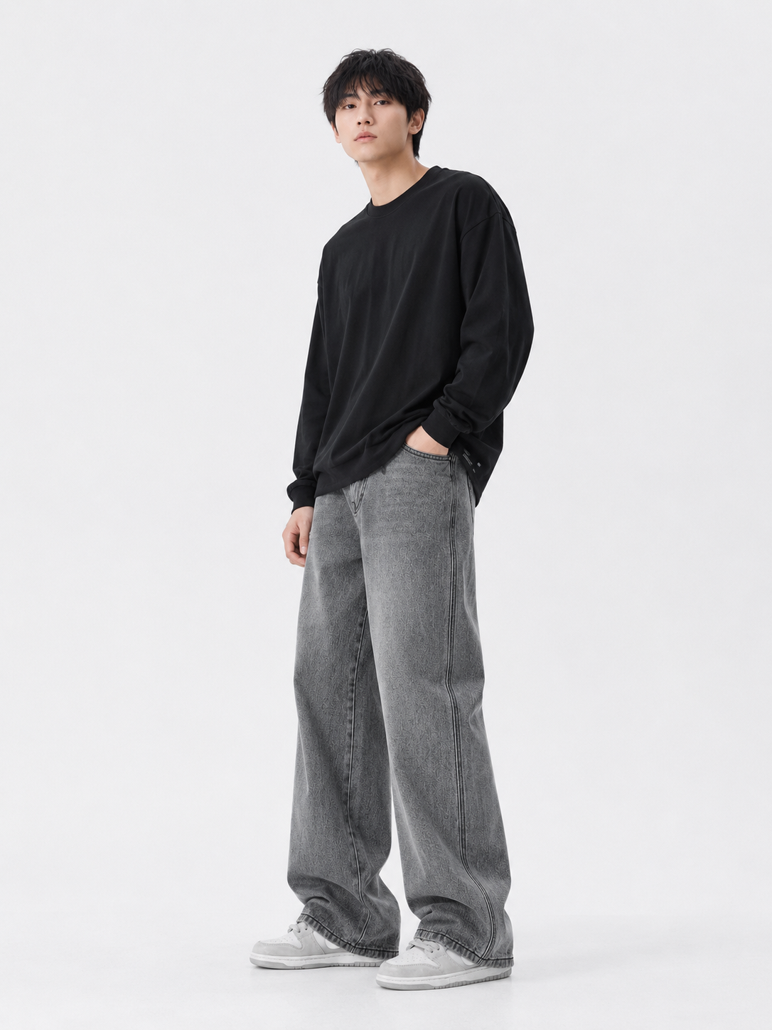 Men's Full Size Wide Leg Jeans Plus Size