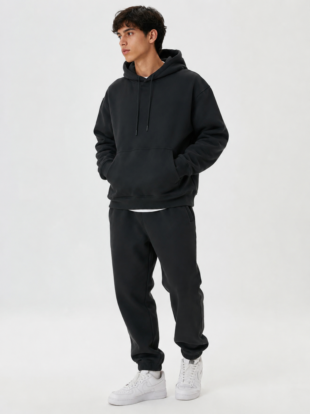 Men's Drawstring Kangaroo Pocket Long Sleeve Hoodie