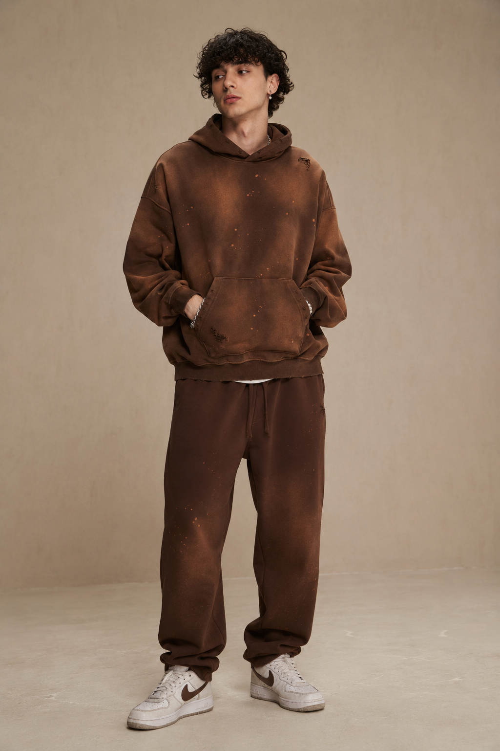 Men's Plus Size Drawstring Kangaroo Pocket Hoodie