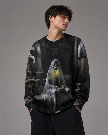 Ghostly Reaper Crewneck Sweater