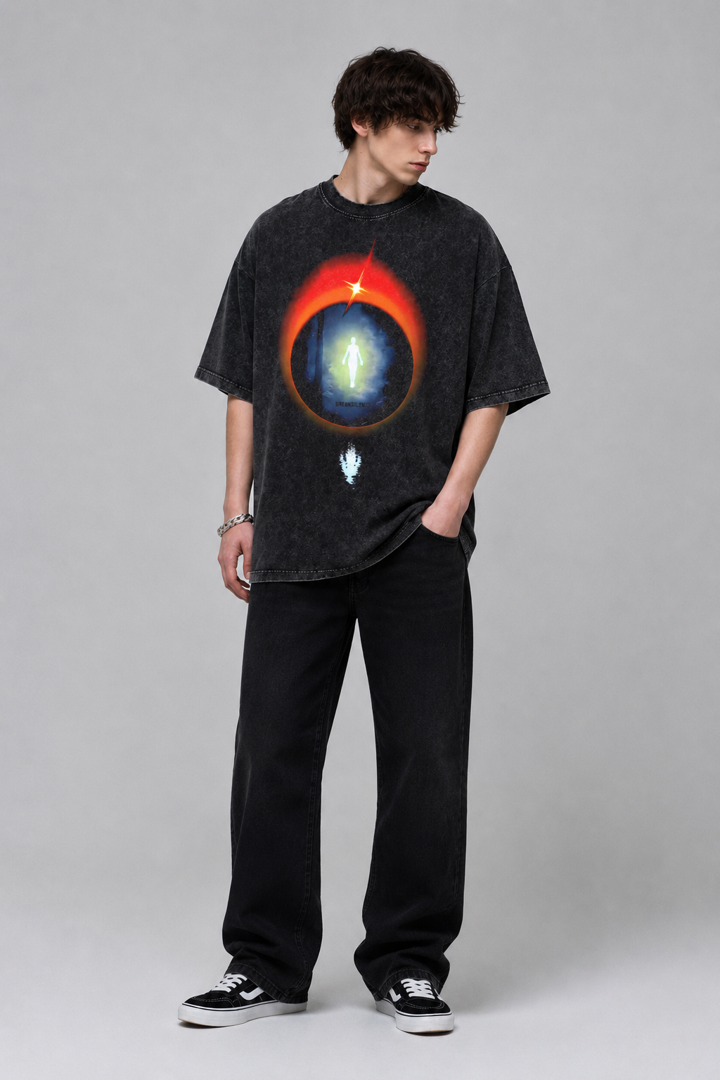 Men's Vintage Wash Graphic Oversized T-Shirt