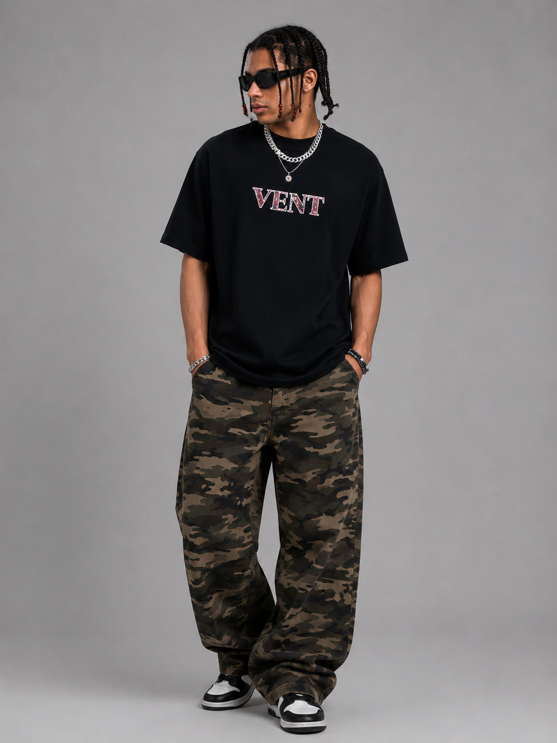 Men's Graphic Round Neck Oversized T-Shirt