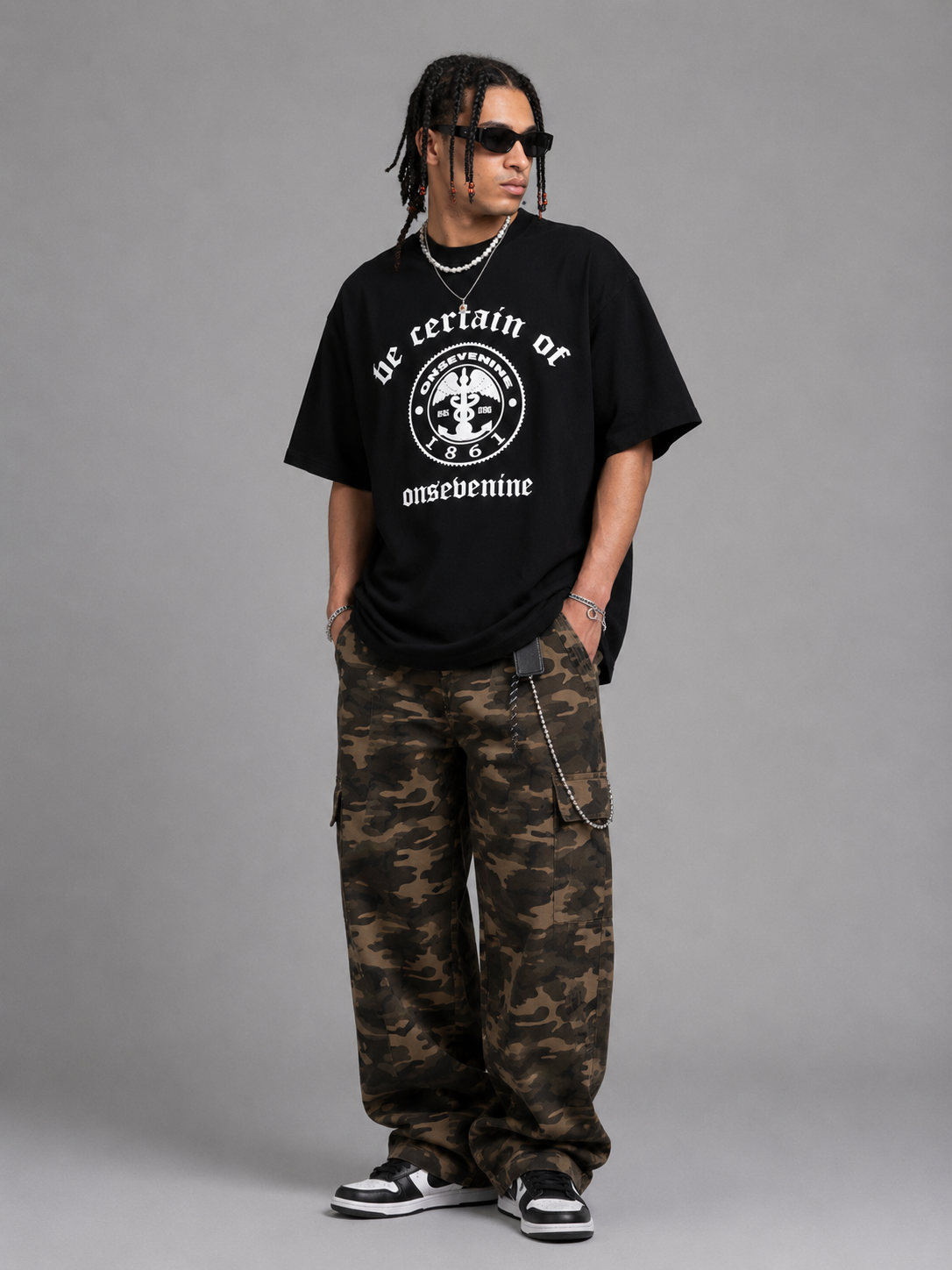 Men's Graphic Round Neck Oversized T-Shirt