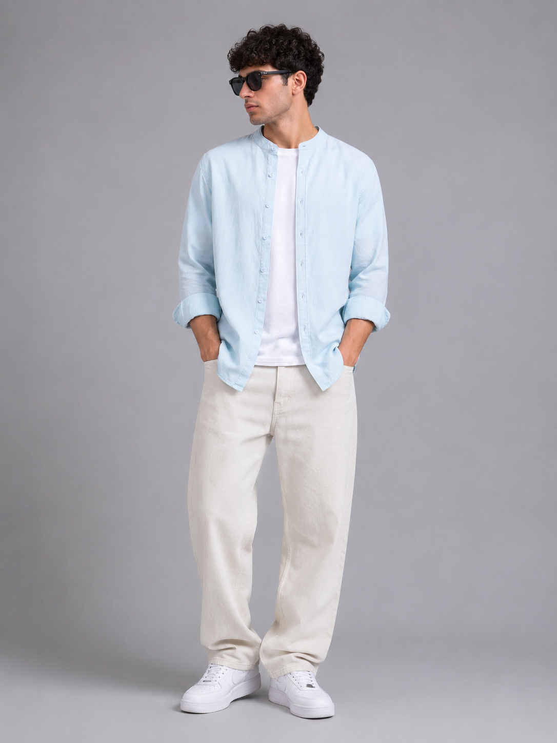 Men's Full Size Button Up Long Sleeve Shirt Plus Size