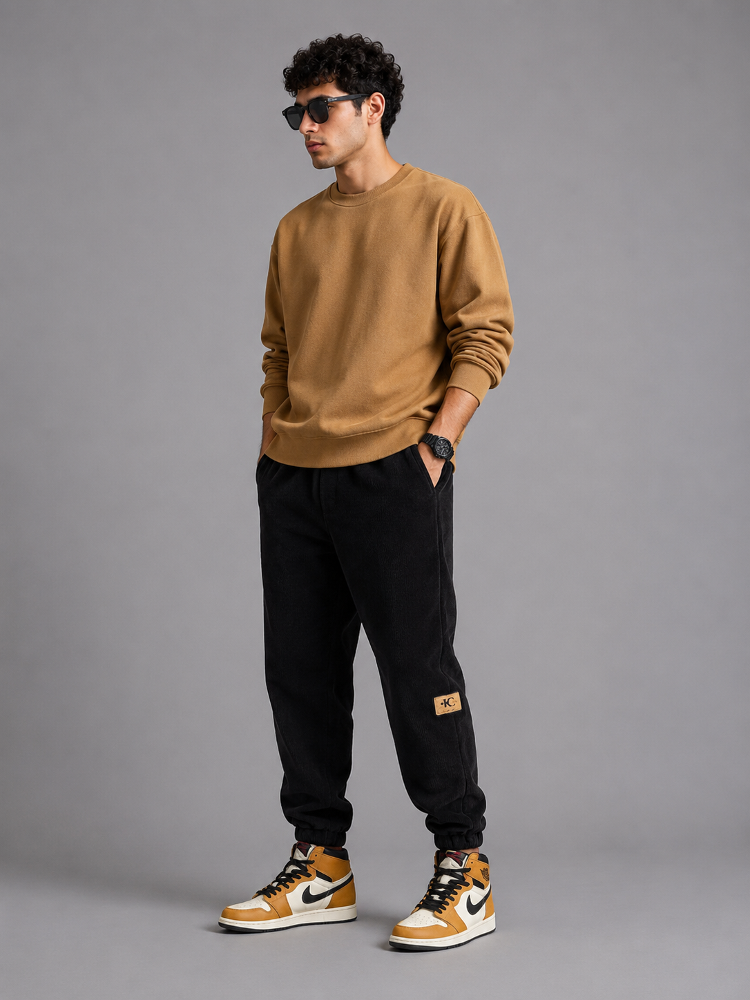 Men's Plus Size Casual Joggers with Pockets