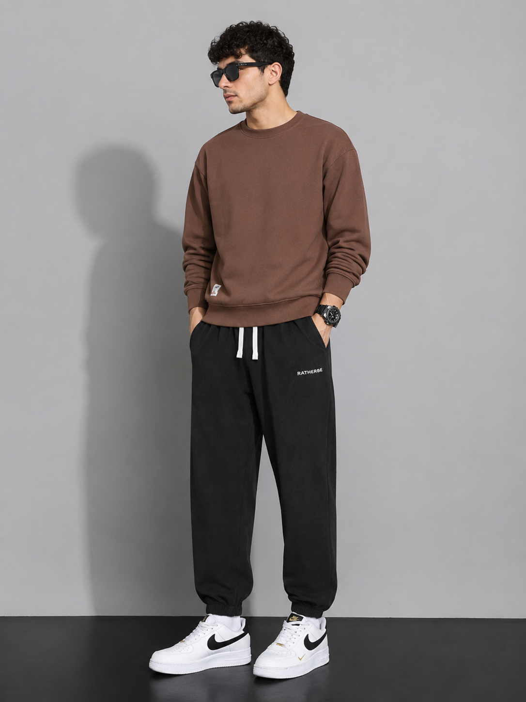 Men's Plus Size Drawstring Joggers with Side Pockets