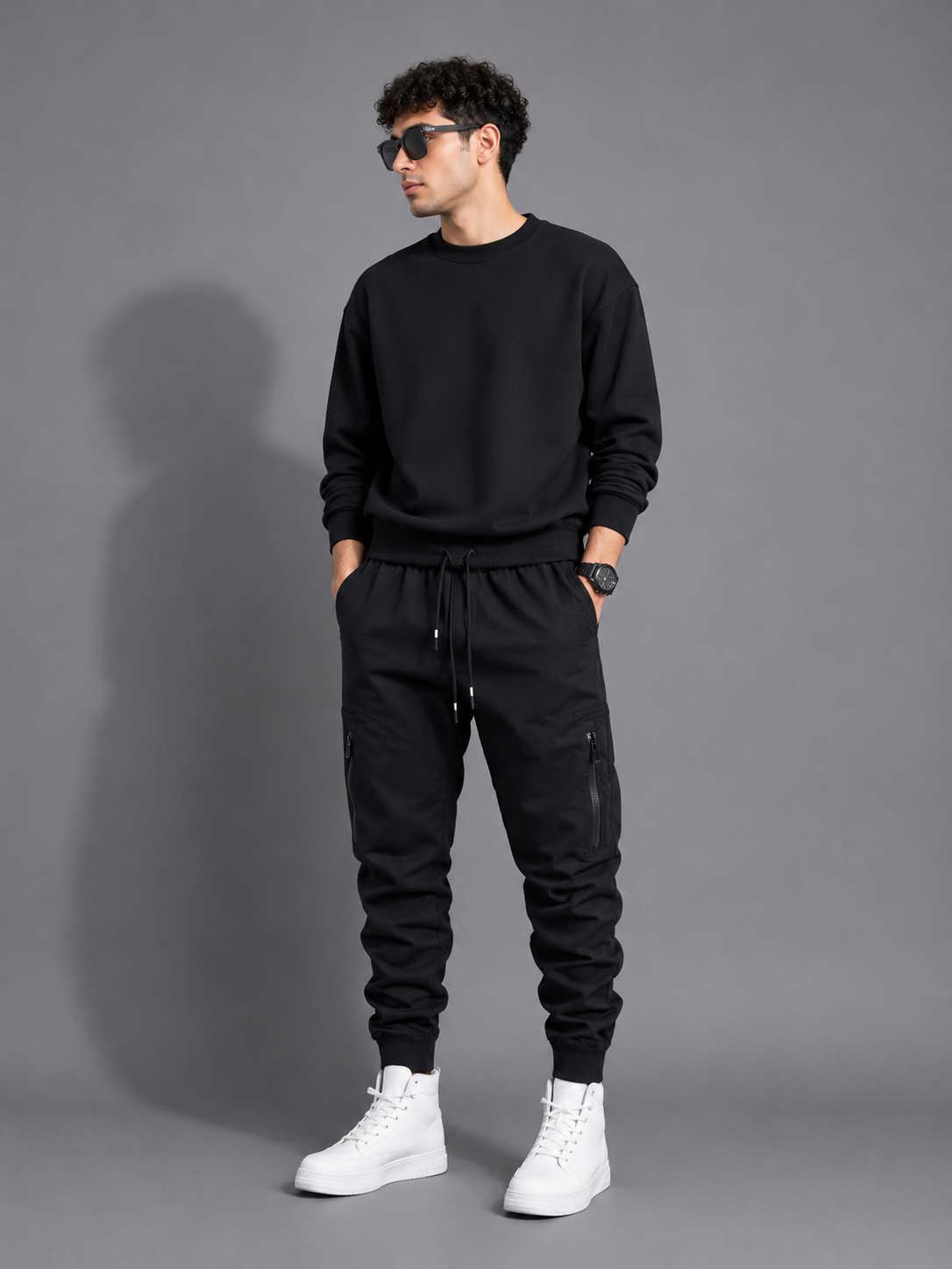 Men's Plus Size Elastic Waist Joggers
