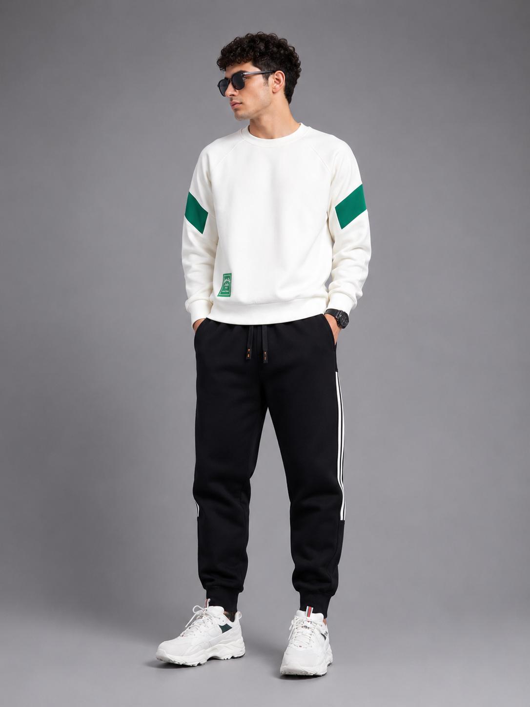 Men's Side Striped Drawstring Joggers