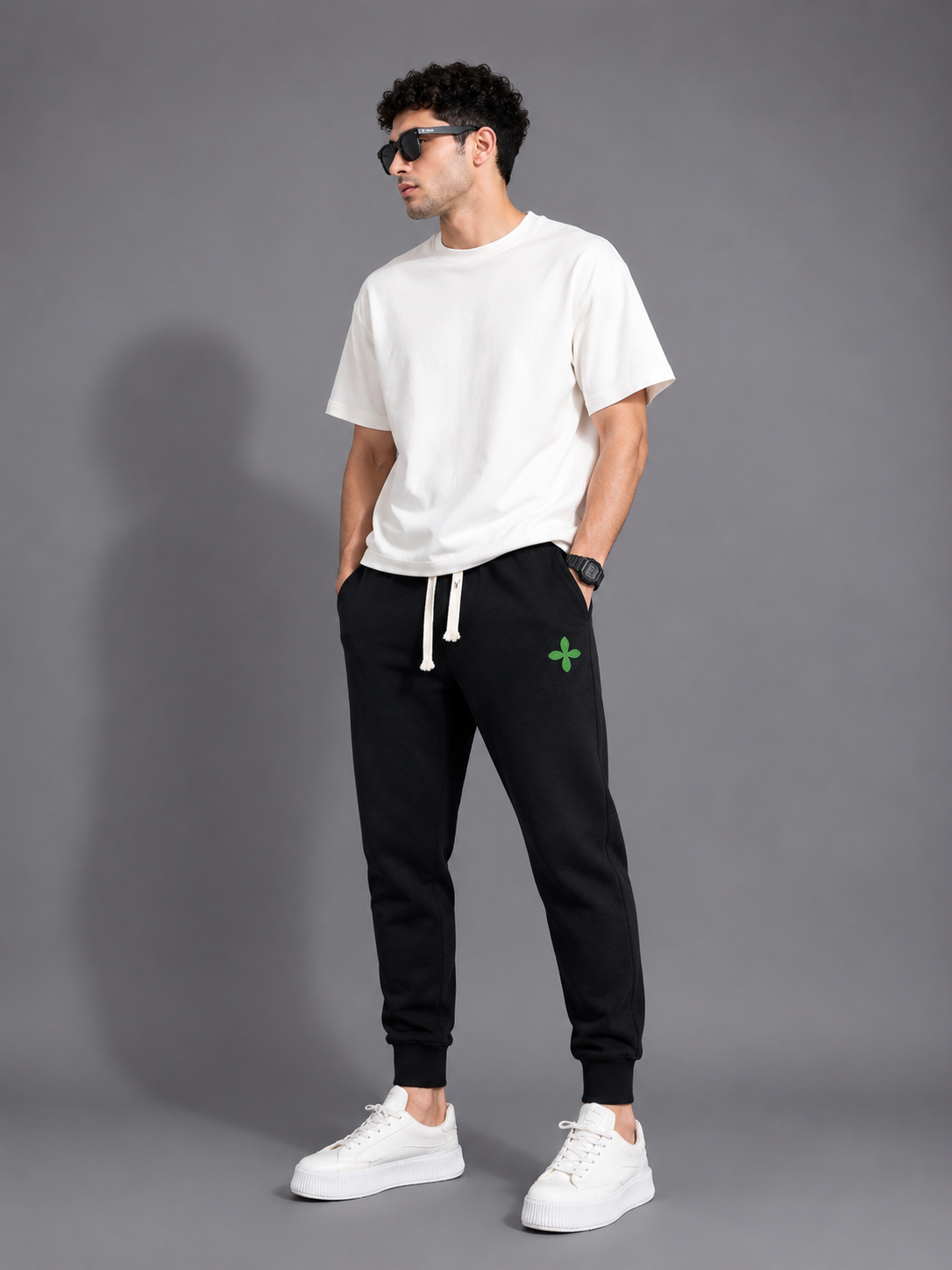 Men's Plus Size Drawstring Pocketed Joggers