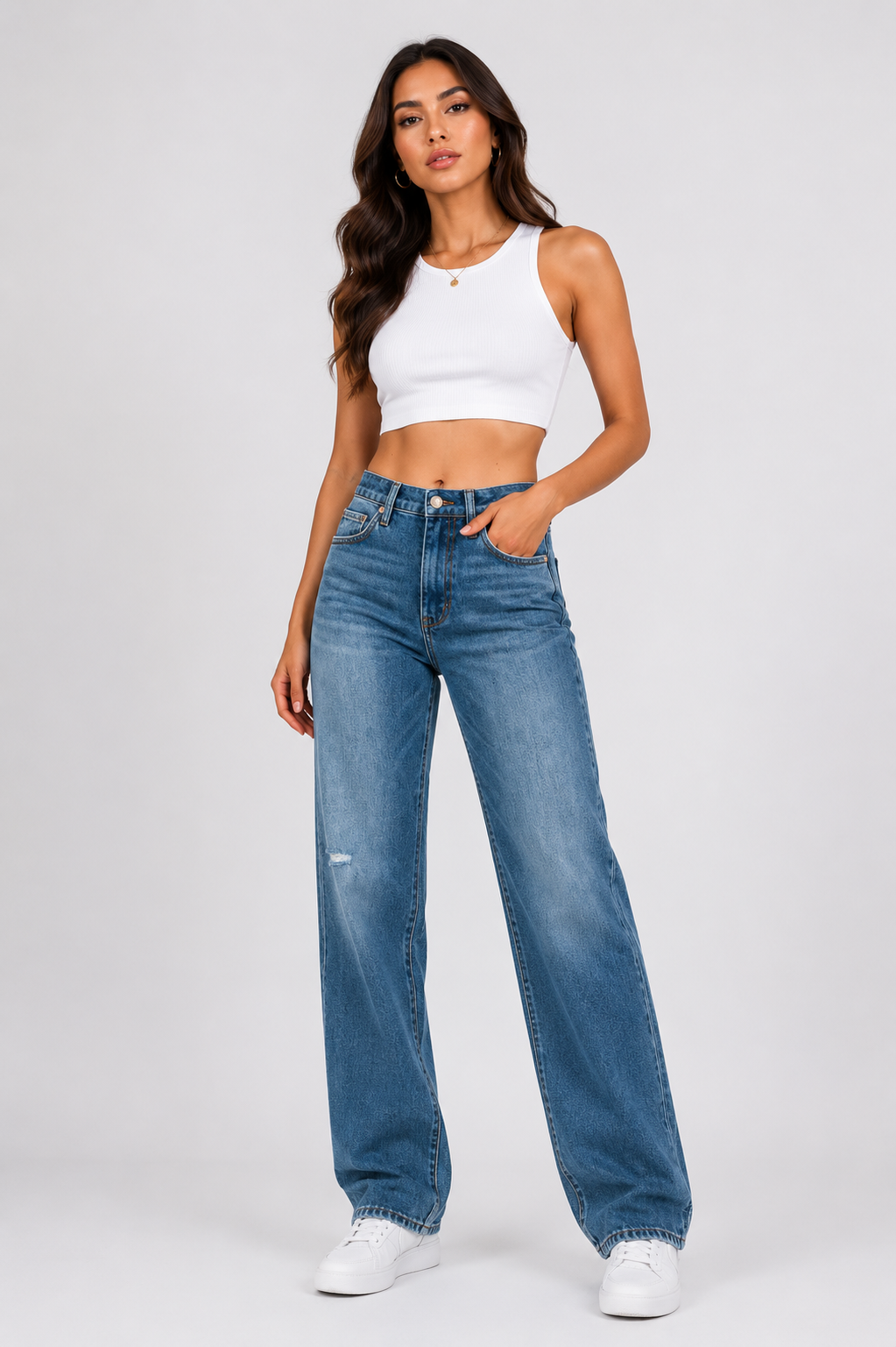 Judy Blue Full Size Tummy Control Cut Raw Hem Straight Jeans