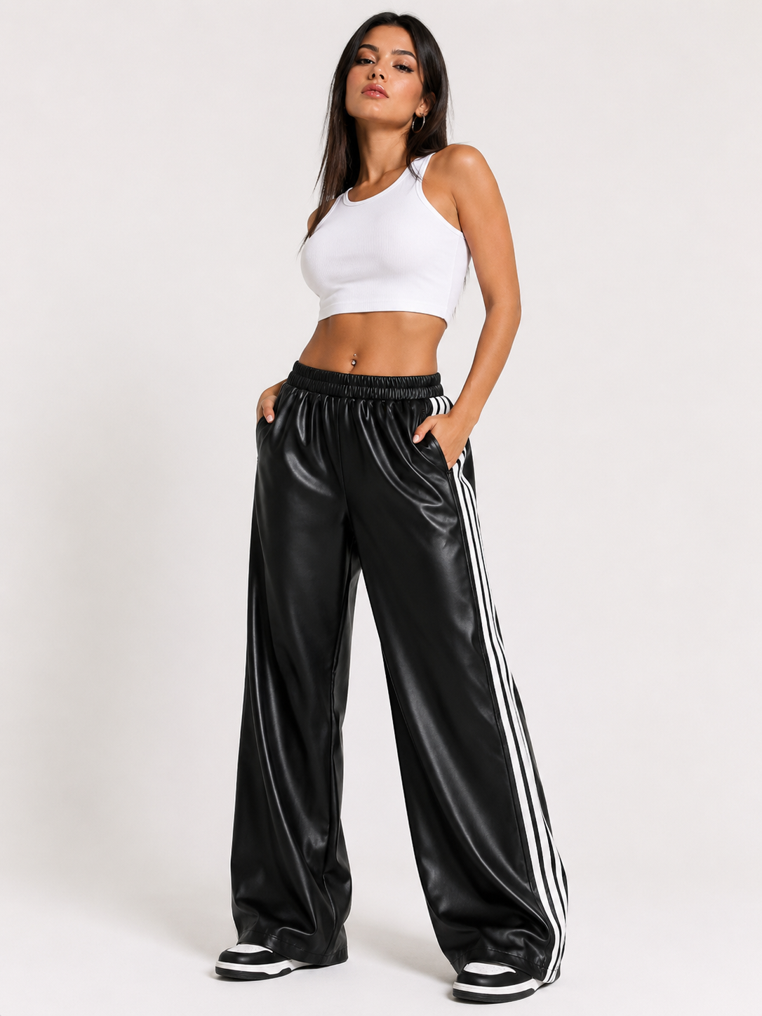Striped Wide Leg Pants