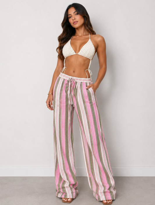 Striped Wide Leg Pants