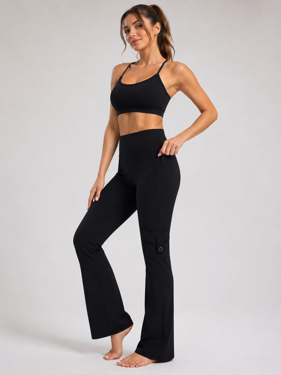 High-Waisted Yoga Pants with Pockets