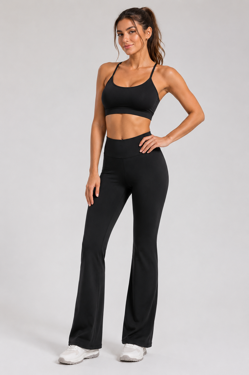 Wide Waistband High Waist Bootcut Active Leggings