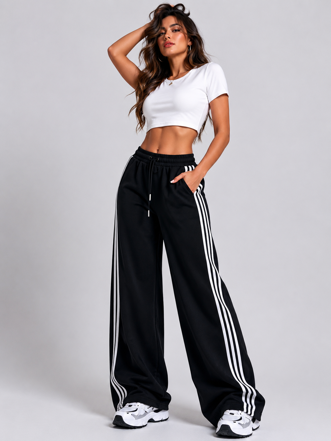 Striped Wide Leg Pants