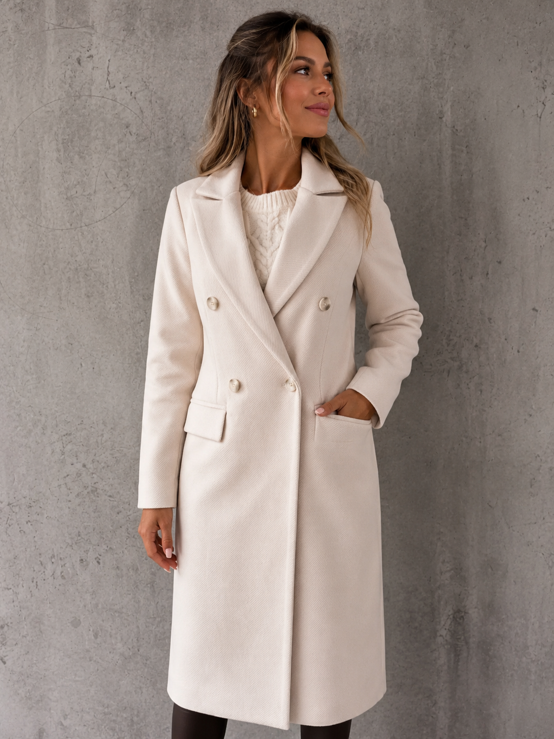 Double-Breasted Longline Coat