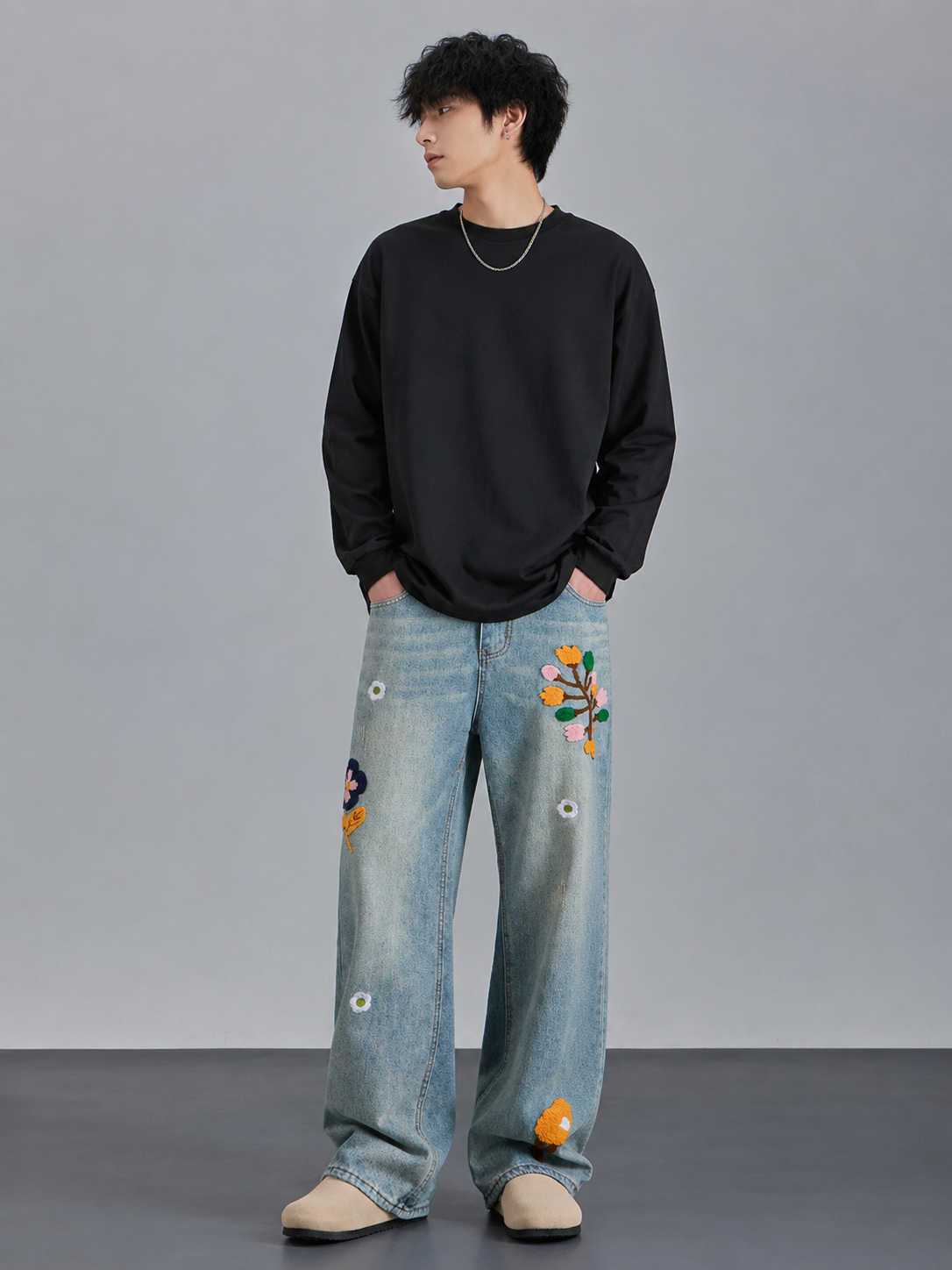 Men's Wide Leg Jeans
